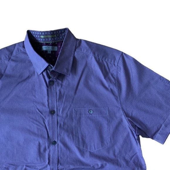 Ted Baker London Purple Button Up Shirt - Picture 2 of 9